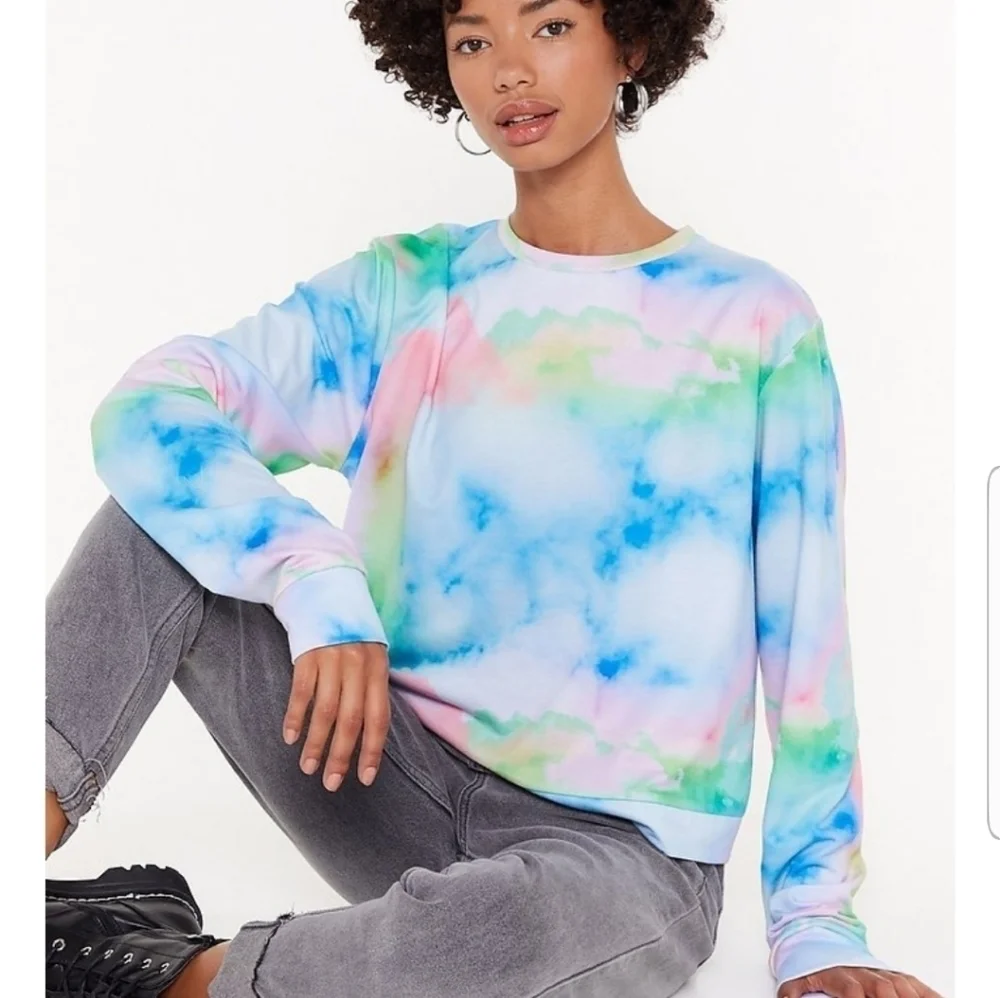 NASTY GAL Out Of This World Tie Dye Sweatshirt